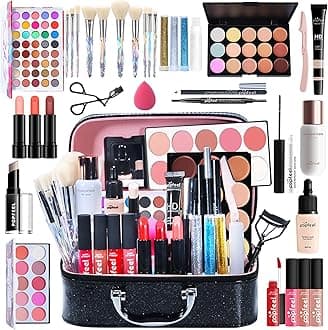 Makeup Set, 35 Pcs Makeup Kit for Women Full Kit, All-In-One Makeup Kit for Teenage Girls, Includes Eyeshadow Blush Lipstick Concealer etc, Pro Multi-purpose Essential Starter Bundle Set