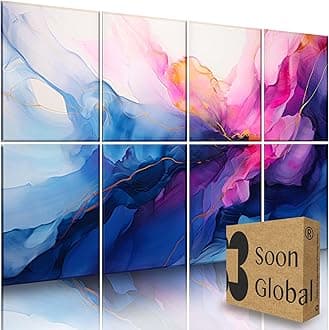 8-Pack Acoustic Panels, Soundproof Wall Panels, 48 X 32 Inches Sound Absorbing Panels, Decorative Acoustical Wall Panels, Acoustic Treatment for Recording Studio, Opulence