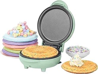 Giles & Posner EK4215GSGR Mini Snack Maker – Compact Pancake Maker, Non-Stick 11.5cm Plate, Breakfast Cooker, Omelette Maker with 2 Minute Preheat, Crepe Machine, Party Treats, 550 W, Pastel Green