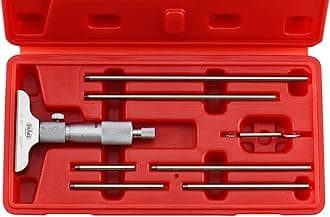 Shars 0-6" x 0.001" Depth Micrometer, 2.5"Base, 6 Rods 303-2507 P