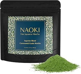 Naoki Matcha Superior Ceremonial Blend – Authentic Japanese First Harvest Ceremonial Grade Matcha Green Tea Powder from Uji, Kyoto (50g / 1.75oz)