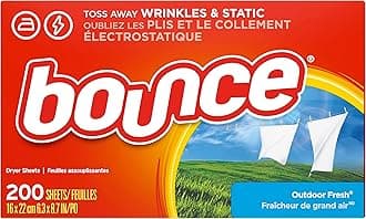 Bounce Fabric Softener Dryer Sheets, Outdoor Fresh Scent, 200 Count - Packaging May Vary