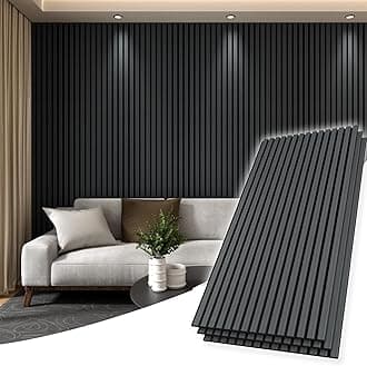 2PCS 3D Fluted Sound Absorbing Slat Wall Paneling in Gray Oak, Wood Finish Sound Proof for Wall and Ceiling 47.2" x23.7"/Sheet