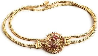 SasitrendsOne Gram Micro Gold Plated Peacock Mugappu Chain for Women and Girls