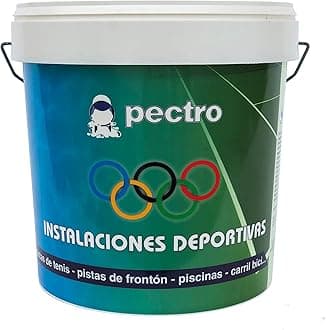 PECTRO Floor Paint Concrete Paint Indoor and Outdoor 4 L - Colour for Sports Grounds Basement Patio Storage Room Garage Tennis Courts Paddle Courts - Colours White Blue Grey Red Green (Grey)