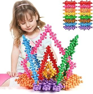 400 Pieces Building Blocks Kids STEM Toys Educational Building Toys Discs Sets Interlocking Solid Plastic for Preschool Kids Boys and Girls Aged 3+, Safe Material Creativity