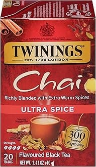 Twinings of London Ultra Spice Chai Tea Bags, 20 Count