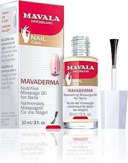 Mavala Mavaderma Nourishing Massage Oil for Nails, Nail Care, Nail Hardener, Cuticle Oil Nail Growth, Moisturizing & Healing Treatment for Cracked Nails & Rigid Cuticles (0.3 Ounce)
