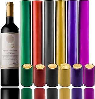MotBach 240 Pcs Heat Shrink Caps, Wine Shrink Wrap Wine Bottle Shrink Caps Wine Bottle Tops for Wine Cellars And Home Use