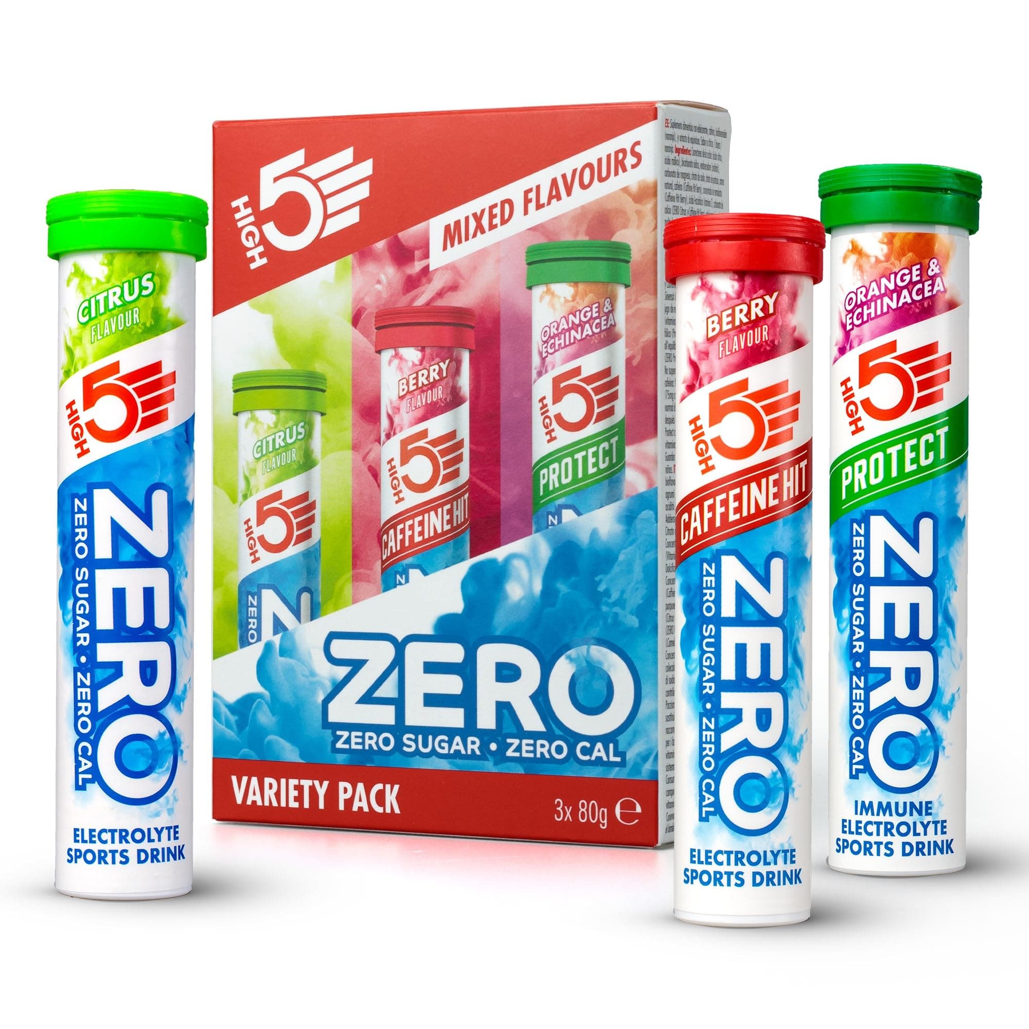 HIGH5 ZERO Electrolyte Tablet - Hydration Tablets Enhanced with Vitamin C - 0 Calories & Sugar Free - Boost Hydration, Performance & Wellness - Variety Pack, 60 Tablets (20x, Pack of 3)