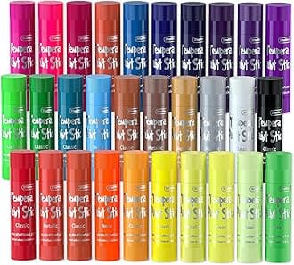 30 Colors Tempera Paint Sticks