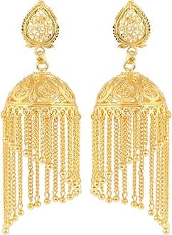 Bodha Traditional Gold Designer Jhumki Earrings (SJ_655)