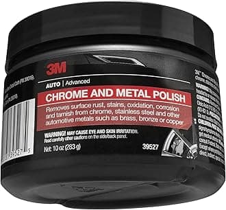 3M Chrome and Metal Polish, 39527, 10 oz, Used on Wheels, Trim and Bumpers, for Automotive