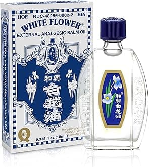 White Flower External Analgesic Balm Oil 10ml/ 0.338fl Oz., Authentic US Import (1 Pack)