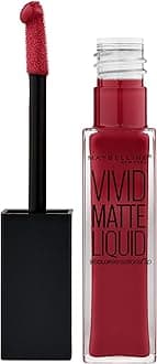 MAYBELLINE (0.26 Fluid Ounce, Red Punch) - New York Colour Sensational Vivid Matte Liquid Lipstick, Red Punch, 10ml