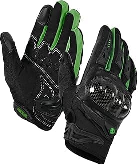 IRON JIA'S Motorcycle Gloves for Men and Women, Summer Touchscreen Riding Gloves with Carbon Fiber Protection for Road Racing, Dirt Bike, BMX, ATV M