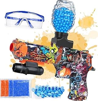 Automatic Gel Ball Blaster, Light Waterproof Splatter Ball Blaster Gelfire Toy with Gel Rounds, Sight & Eyewear for Orby Outdoor Shooting Game Party Gift Ages 14 & Up - Love