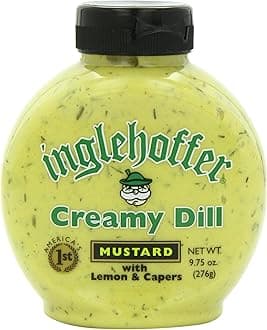 Creamy Dill Mustard with Lemon & Capers, 9.75 Ounce Squeeze Bottle (Pack of 6)