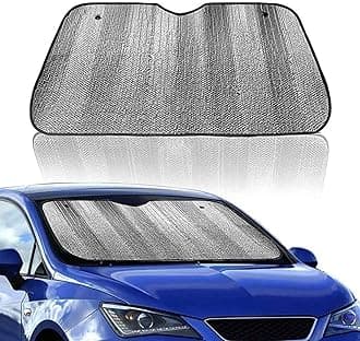 AutokraftZ Premium Foldable Sunshade | Reflective Windshield Protector | 98% UV Block | Aluminum Foil Heat Insulation | Car, Van, SUV (51x23 inch) – Keep Your Vehicle Cool & Protected!