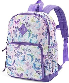 Toddler Backpacks Girls, Kids' Cute Water Resistant Giltter Butterfly Daycare Bags for Preschool Kindergarten,Rucksack Schoolbag Bookbag for Children Butterfly