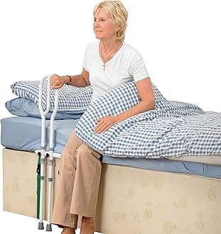 HOMECRAFT Bed Grab Rail – Height-Adjustable Assist Handle for Elderly & Disabled – Sturdy Non-Slip Support for Mobility & Stability – Easy to Assemble, Fits Most Beds for Safe Transfers