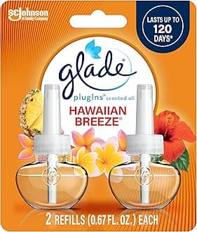 PlugIns Refills Air Freshener, Scented and Essential Oils for Home and Bathroom, Hawaiian Breeze, 1.34 Fl Oz, 2 Count