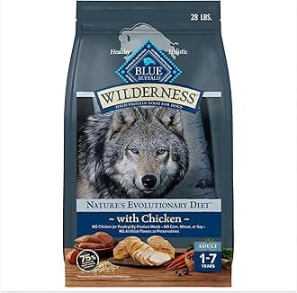 Wilderness Natural High-Protein Dry Food for Adult Dogs, Chicken Recipe, 28-lb. Bag