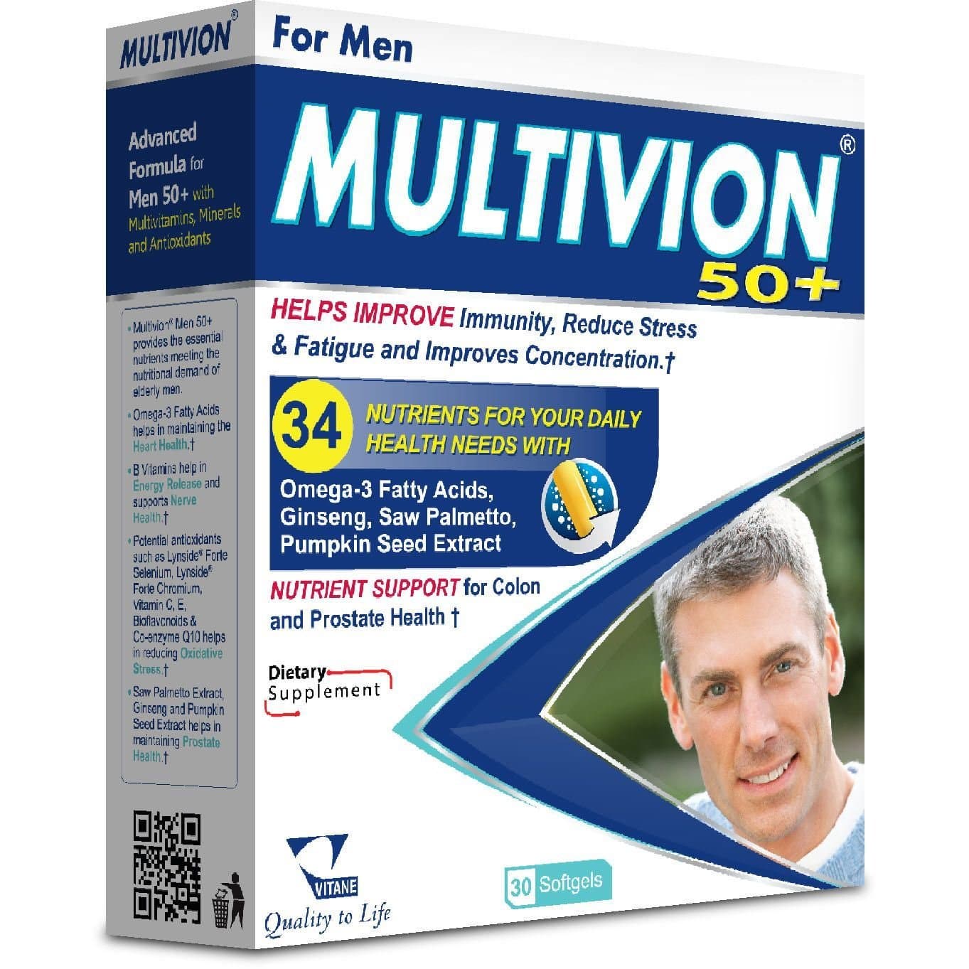 Vitane Multivion for Men 50+ 30 capsule