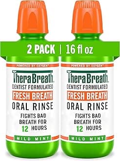 Dentist Formulated Fresh Breath Oral Rinse - Mild Mint Flavor, 16 Ounce (Pack of 2)
