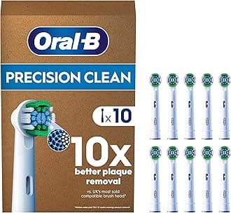 Oral-B Pro Precision Clean Toothbrush Heads, Pack of 10 Counts, Suitable for Mailbox