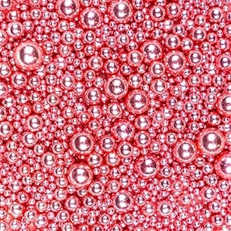 Rose Gold Pearl Sugar Sprinkles for Cake Decorating, 150g/5.29oz Mix Size, Candy Pearl Sprinkles, Pearl Cake Decorations, Cupcake, Cookie, Foodgrade Topper, Wedding Party Supplies