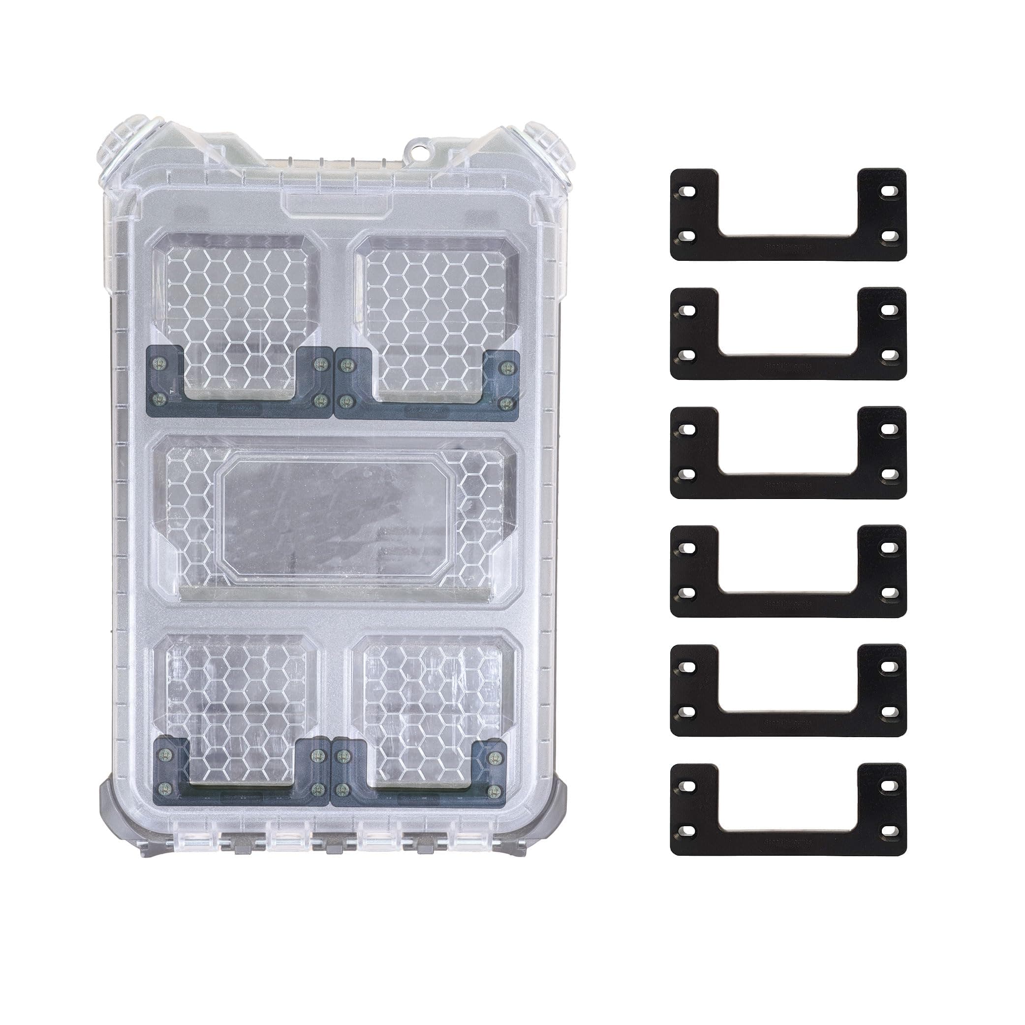 StealthMounts Packout Mounting Cleats (6 Pack) | Tool Box Storage System | Mount Your Packout Anywhere | Compatible with Milwaukee Packout (Black)