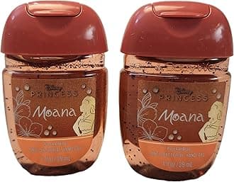 Bath and Body Care - Travel Size Sanitizer - 2 piece Bundle Set Hand Gel - 1 Fl Oz each - Label Artwork Varies (Moana)