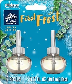 Glade PlugIns Refills Air Freshener, Scented and Essential Oils for Home and Bathroom, First Frost, 1.34 Fl Oz, 2 Count