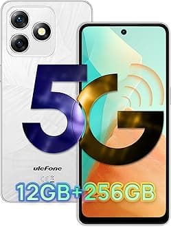 Note 18 Ultra 5G Mobile Phones, 256GB/2TB Expanstion, 6.78 inch 3D Corning Gorilla Glass, 90Hz, 50MP Dual Camera, Android 13, Dimensity 720, NFC, 18W Charging, Phone Case, Titanium White