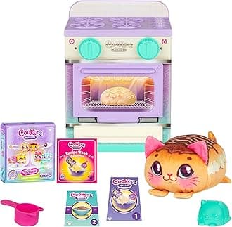 Cookeez Makery Lil' Bakez Oven, Mix The Dough and Make A Scented Surprise Pet in The Form of A Deliciously Scented Plush Toy (Non-Electronic), Bake and Collect - Styles May Vary