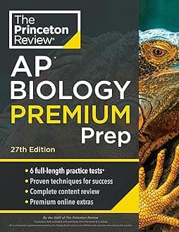 Princeton Review AP Biology Premium Prep: 6 Practice Tests + Complete Content Review + Strategies & Techniques (College Test Preparation) Paperback – 6 Aug. 2024
