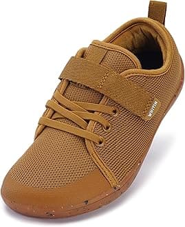 WHITIN Little/Big Kid Barefoot Shoes | Boys/Girls Lace-up Minimalist Sneakers | Wide Toe Box | Natural Flexible Fit