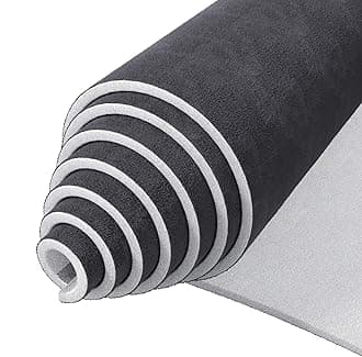 Suede Auto Headliner Fabric 122" L × 60" W with Foam Backing - Tube Packaging - Dark Grey Interior Replacement Material for Car/Truck/SUV/RV Roof - Home Repair/DIY Headliner Material