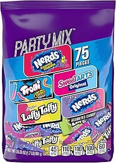 SweeTARTS Variety Party Mix, Individually Wrapped Assorted Candy, 28.6 Ounce (75 Count)