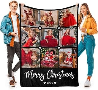 Custom Blankets with Photo, Personalized Photos Blanket Using My Own Photo, Customized Blankets with Picture, Personalized Gifts for Women Men Baby Child