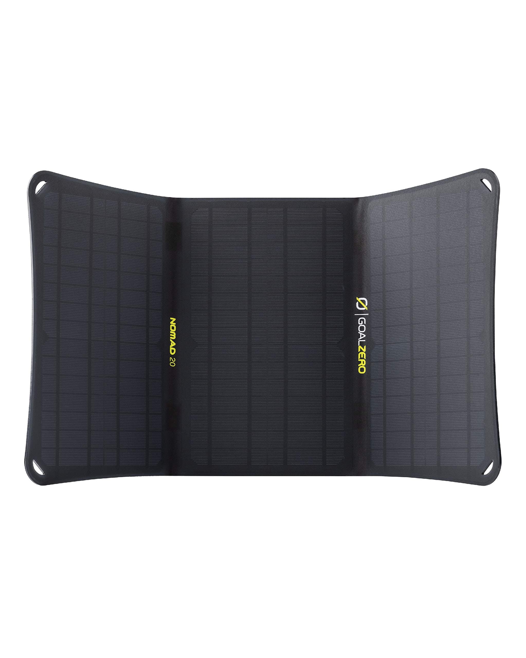 Nomad 20, Foldable Monocrystalline 20 Watt Solar Panel with 8mm + USB Port, Portable Solar Panel Charger. Lightweight 18-22V 20W Solar Panel Charger with Adjustable Kickstand