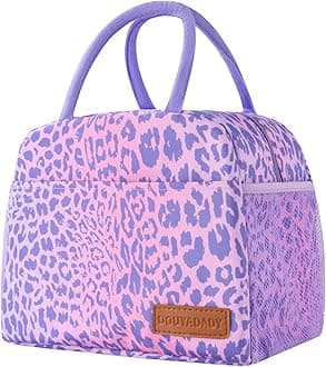 Lunch Bag Women/Men Lunch Box Women/Men (purple leopard)