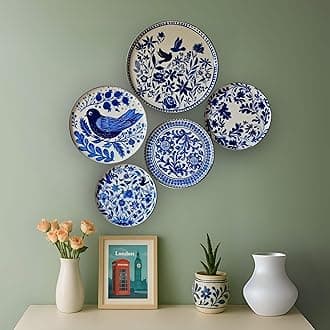 RITUALISTIC Holland Wall Plates & Paintings | Perfect Home Decor and Wall Decor Items for Your Hall and Living Room | Set of 5 | Gift Items, Multicolor