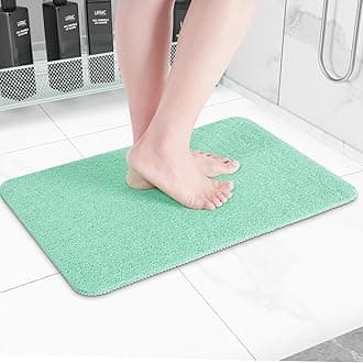 Non-Slip Bathtub Mat, Anti Slip Shower Mat, Fast Drying Bathtub Mats, Foot Scrubber Mat, Anti Slip Mat for Tub, Floor, Bathroom, Kitchen, Home, Hotel (Light Green 24"×16")