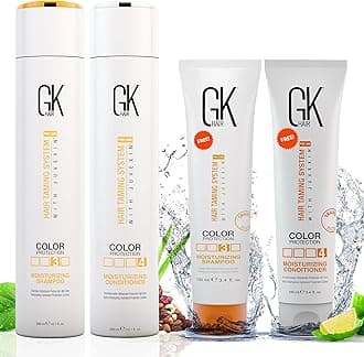 – GK HAIR Global Keratin Moisturizing Shampoo Conditioner Duo 10.1 fl oz and 3.4 fl oz Set of 4 Kit for Unmanageable Hairs