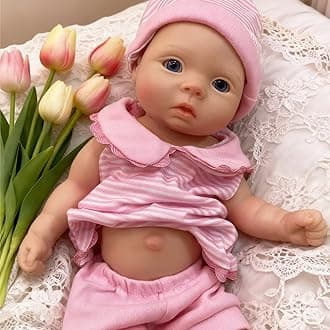 OtardDolls 11 Inch Silicone Baby Doll - Girl, Realistic, Soft Body with Acces...