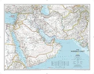 National Geographic: Middle East Classic Wall Map - Laminated (30.25 x 23.5 inches) (National Geographic Reference Map)