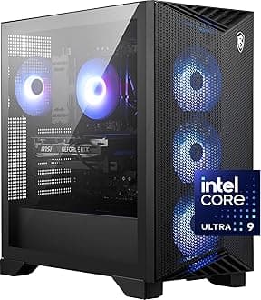 msi Aegis R2 AI Gaming Desktop: Intel Core Ultra 9 285, Geforce RTX 5070Ti, 32GB DDR5, 2TB M.2 NVMe SSD, Air Cooling, USB Type C, VR-Ready, Window 11 Home: C2NVR9-1452US