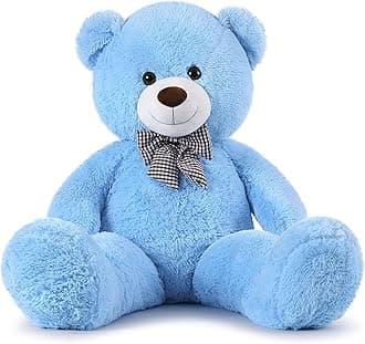 - MorisMos Bow Tie Giant Teddy Bear 4 Feet, 47inch Stuffed Animal Big Teddy Bear Plush, Classic Girlfriend Boyfriend Gift on Birthday, Blue